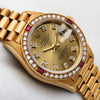 Rolex DateJust 69068 Diamond Ruby Champagne 18K Yellow Gold Second Hand Watch Collectors 4