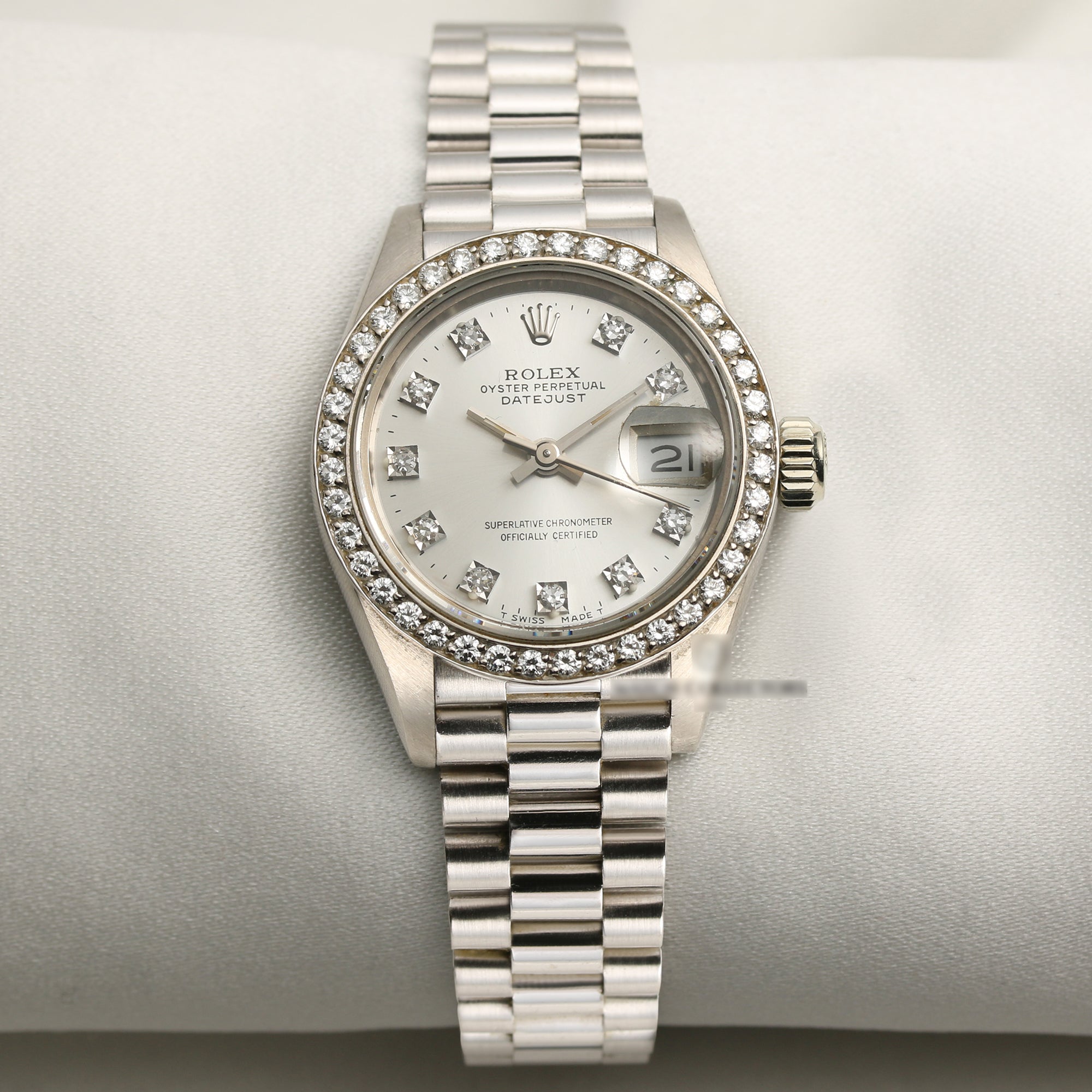 18k white gold women's rolex Clearance