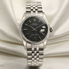 Rolex-DateJust-Black-Dial-Stainless-Steel-Second-Hand-Watch-Collectors-1