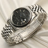 Rolex DateJust Black Dial Stainless Steel Second Hand Watch Collectors 3