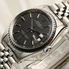 Rolex DateJust Black Dial Stainless Steel Second Hand Watch Collectors 4