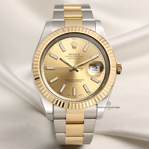 Rolex DateJust II 116333 Steel & Gold Second Hand Watch Collectors 1