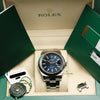 Rolex DateJust II 116334 Blue Dial Stainless Steel & 18K White Gold Fluted Bezel Second Hand Watch Collectors 9