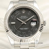 Rolex DateJust II 116334 Stainless Steel 18K White Gold Bezel Second Hand Watch Collectors 2