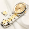 Rolex DateJust OysterQuartz Steel & Gold Second Hand Watch Collectors 8
