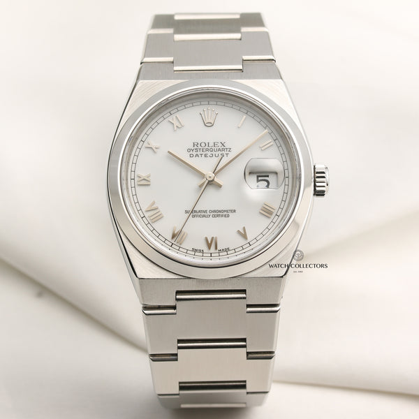 Rolex DateJust Oysterquartz 17000 Stainless Steel Second Hand Watch Collectors 1