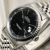 Rolex DateJust Stainless Steel Black Dial Second Hand Watch Collectors 4