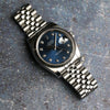 Rolex DateJust Stainless Steel Blue Diamond Dial Second Hand Watch Collectors 3