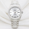 Rolex DateJust Stainless Steel Silver Dial Second Hand Watch Collectors 1