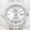 Rolex DateJust Stainless Steel Silver Dial Second Hand Watch Collectors 2
