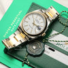 Rolex DateJust Steel & Gold Diamond Bezel Floral Second Hand Watch Collectors 10