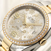 Rolex DateJust Steel & Gold Diamond Bezel Floral Second Hand Watch Collectors 4