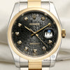 Rolex DateJust Steel & Gold Jubilee Black Dial Second Hand Watch Collectors 2