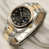 Rolex DateJust Steel & Gold Jubilee Black Dial Second Hand Watch Collectors 3