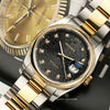 Rolex DateJust Steel & Gold Jubilee Black Dial Second Hand Watch Collectors 5