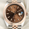 Rolex DateJust Steel & Rose Gold Chocolate Dial Second Hand Watch Collectors 2