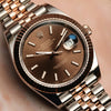 Rolex DateJust Steel & Rose Gold Chocolate Dial Second Hand Watch Collectors 3