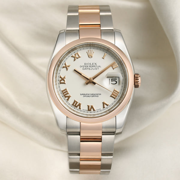 Rolex DateJust Steel & Rose Gold Second Hand Watch Collectors 1