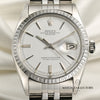 Rolex DateJust White Dial Stainless Steel Second hand Watch Collectors 2
