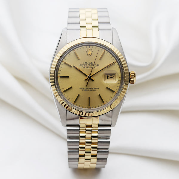 Rolex Datejust 16233 Steel & Gold Second Hand Watch collectors 1