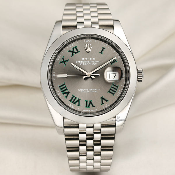 Rolex Datejust 41 126300 Wimbledon Stainless Steel Second Hand Watch Collectors 1