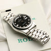 Rolex Day-Date 118206 Platinum Black Diamond Dial Second Hand Watch Collectors 13