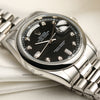 Rolex Day-Date 118206 Platinum Black Diamond Dial Second Hand Watch Collectors 5