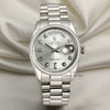 Rolex Day-Date 118206 Platinum Ice Blue Dial Diamond Second Hand Watch Collectors 1
