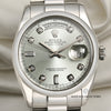 Rolex Day-Date 118206 Platinum Ice Blue Dial Diamond Second Hand Watch Collectors 2