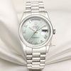 Rolex Day-Date 118206 Platinum Ice Blue Dial Second Hand Watch Collectors 1