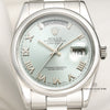 Rolex Day-Date 118206 Platinum Ice Blue Dial Second Hand Watch Collectors 2