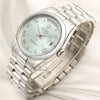 Rolex Day-Date 118206 Platinum Ice Blue Dial Second Hand Watch Collectors 3