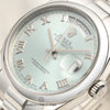 Rolex Day-Date 118206 Platinum Ice Blue Dial Second Hand Watch Collectors 4