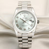 Rolex Day-Date 118206 Platinum Ice Blue Glacier Dial Second Hand Watch Collectors 1