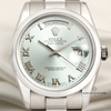 Rolex Day-Date 118206 Platinum Ice Blue Glacier Dial Second Hand Watch Collectors 2