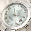 Rolex Day-Date 118206 Platinum Ice Blue Glacier Dial Second Hand Watch Collectors 4