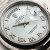 Rolex Day-Date 118206 Platinum Ice Blue Glacier Dial Second Hand Watch Collectors 6