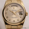 Rolex-Day-Date-118208-Champagne-Arabic-Numeral-Dial-18K-Yellow-Gold-Second-Hand-Watch-Collectors-2