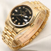 Rolex Day-Date 118238 18K Yellow Gold Black Diamond Dial Second Hand Watch Collectors 3