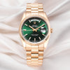 Rolex Day-Date 118238 18K Yellow Gold Green Dial Second Hand Watch Collectors 1