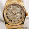 Rolex-Day-Date-118238-18K-Yellow-Gold-Pave-Dial-Second-Hand-Watch-Colelctors-2