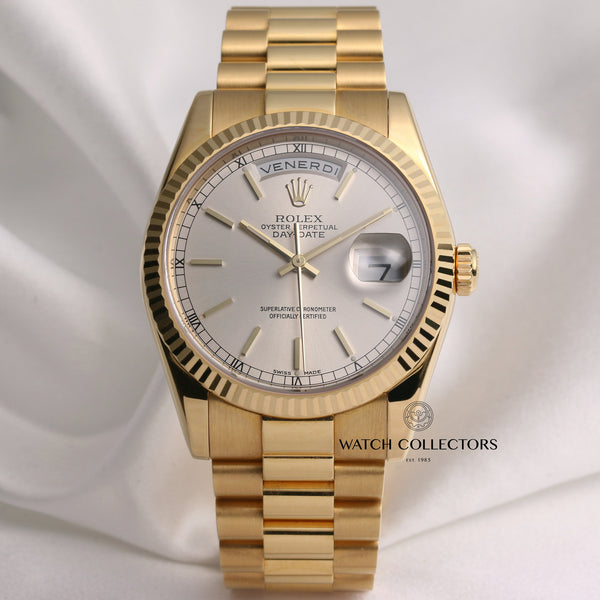 Rolex-Day-Date-118238-18K-Yellow-Gold-Second-Hand-Watch-Collectors-1-1