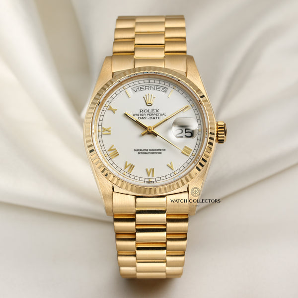 Rolex Day-Date 118238 18K Yellow Gold Second Hand Watch Collectors 1