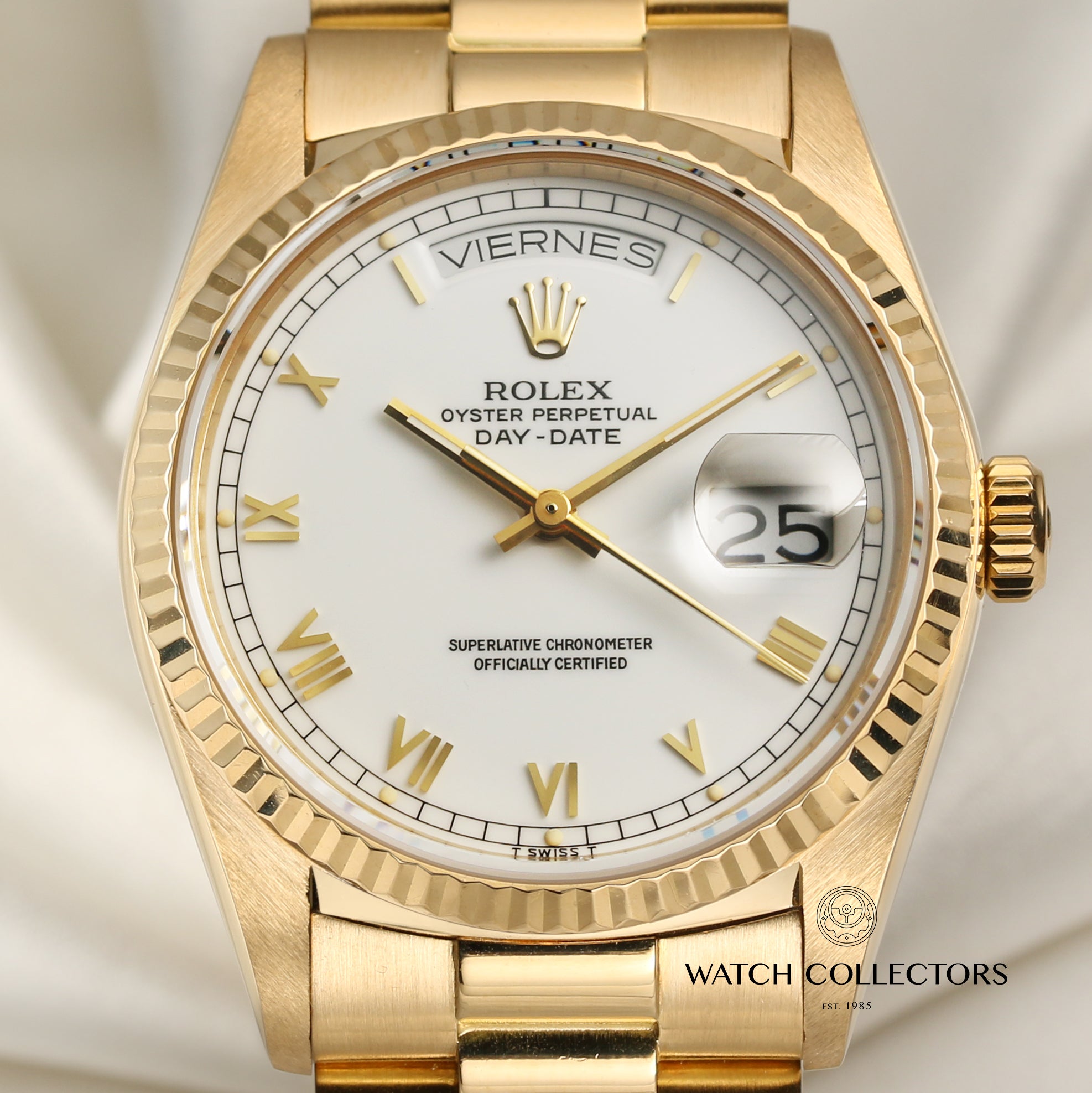 Rolex Day-Date 118238 18K Yellow Gold Second Hand Watch Collectors 2
