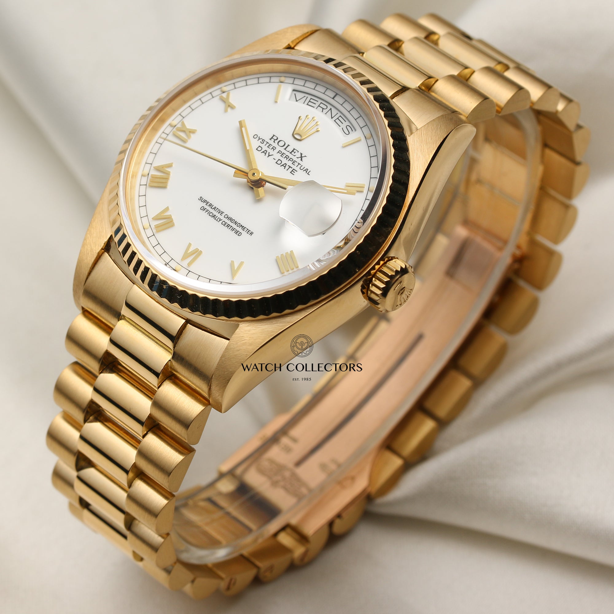 Rolex Day-Date 118238 18K Yellow Gold Second Hand Watch Collectors 3