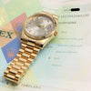 Rolex Day-Date 118238 18K Yellow Gold Silver Diamond Dial Second Hand Watch Collectors 11