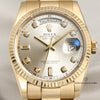Rolex Day-Date 118238 18K Yellow Gold Silver Diamond Dial Second Hand Watch Collectors 2