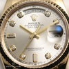 Rolex Day-Date 118238 18K Yellow Gold Silver Diamond Dial Second Hand Watch Collectors 6