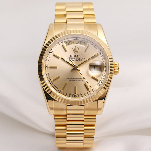 Rolex Day-Date 118238 President 18K Yellow gold – Watch Collectors