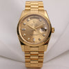 Rolex Day-Date 118238 Champagne Diamond Dial 18K Yellow Gold Second Hand Watch Collectors 1